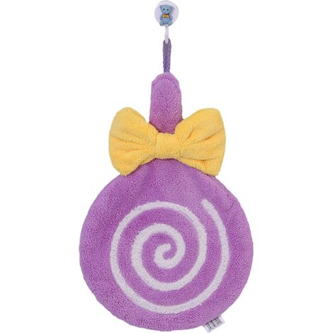 Toalla de cocina de forro polar coral, para colgar, con un bonito estampado de dibujos animados, gruesa y absorbente, ideal para niños. (1/5)