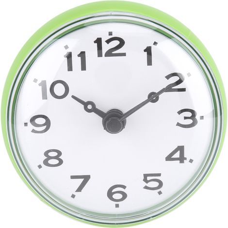 tanche Ventouse Mur Fenêtre Miroir Bain Douche Horloge Salle De Bains Accessoires Vert (1/5)