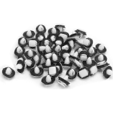50 clips de fixation pour moulure latérale extérieure et bande anti-abrasion, garniture inférieure de porte (1/4)