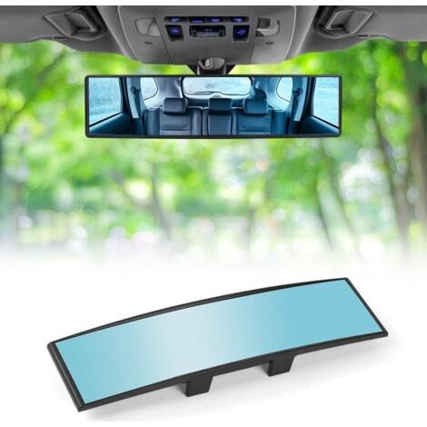 BUNTHAUS Retroviseur Interieur Voiture, 310x85mm Lumière Bleue Antiéblouissante Rétroviseur Conduite Accompagnée, Universal Miroir Intérieur de Voiture, pour Voitures, SUV, CRV, Fourgonnettes et Camio (1/5)