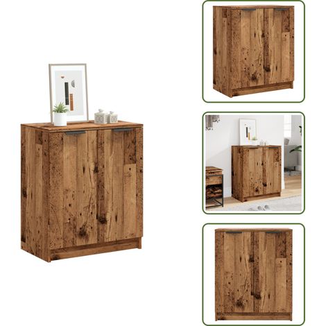 Schuhschrank Altholz-Optik 59x35x70 cm Holzwerkstoff - Schuhschrank - Schuhschränke - Schuhaufbewahrung - Schuhorganizer (1/5)