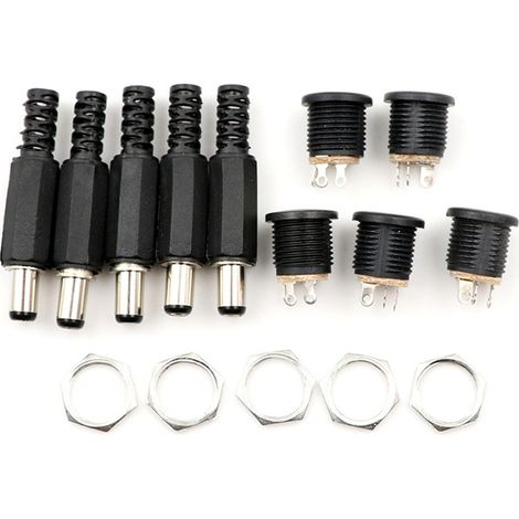 5 connecteurs DC 5.5‑2.1mm 12V 3A (1/5)