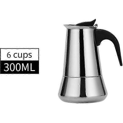 Coffee Maker Moka Stainless Stove Percolator Pot Latte Top Espresso 6 cup (1/5)