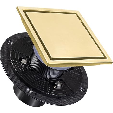 Bonde de douche carrée 10 cm (4 pouces) en acier inoxydable haute (1/5)