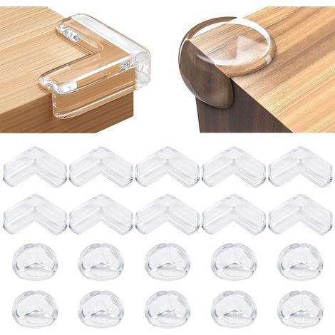 Protection Coin de Table Bébé, 20 PCS Transparent Protege Coin de Table Protection Bebe Protection Angle Meuble Bebe Protection Angle de Table Protection Meuble Bébé (1/4)