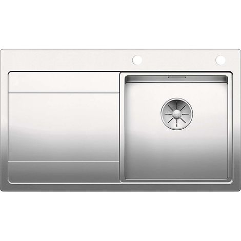 Blanco Divon II - Lavello, 86x51 cm, con gocciolatoio a comando eccentrico dello scarico, acciaio inox 521658 (1/3)