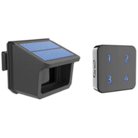 Système d'alarme solaire sans fil pour allée de garage, 400 mètres, à installer soi-même (1/5)