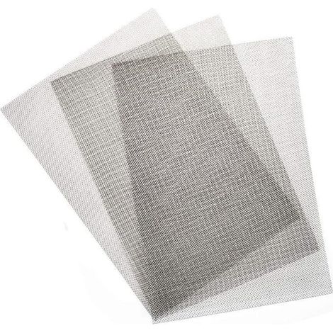 Grille Métallique 18 Mesh 3 pièces 300 x 210 mm Filtre Maille Hotte Filtre en Métalliques 1 mm Mailles Filtre Maille en Métalliques (1/4)
