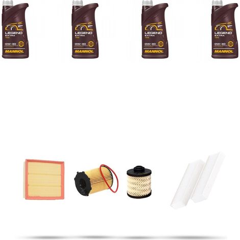 Kit tagliando 4 FILTRI e 4L OLIO compatibile con Peugeot Partner III (k9) 1.6 BlueHDI 73kw Dal 2018 (1/5)