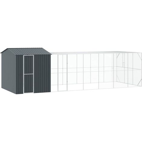 Cage pour oiseaux Anthracite 845 x 304 x 247 cm Acier galvanisé (1/5)