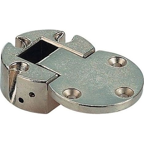 Itar – Charnière pour meuble en zamac – Décor nickelé – Diamètre d'encastrement 30 mm – Finition élégante – Vendu à l'unité (1/2)