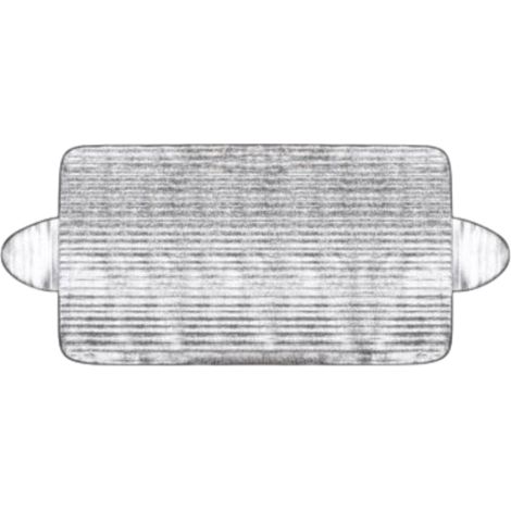 Tappetino protettivo antigelo per finestrini auto, 175 x 90 cm, colore argento, 1 pezzo (1/3)