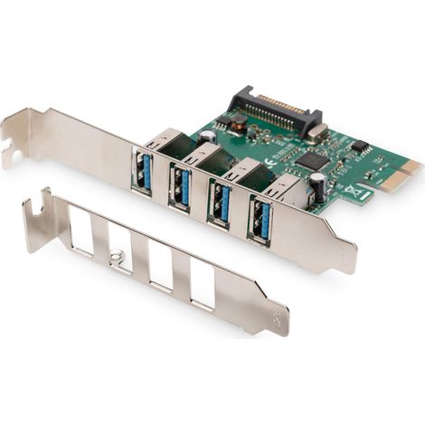 Digitus  Adattatore USB  USB  USB 2.0  SuperSpeed USB 3.0  PCI Express 2.0 x1 (1/4)