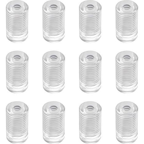 12PCS Vis de fixation en acrylique Clous de fixation transparents pour enseigne murale, clou de fixation pour verre publicitaire