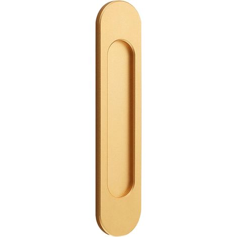 Selbstklebende Schiebetürgriffe – Aluminiumlegierung, versenkt – für Scheunentüren und Schränke – kein Bohren erforderlich – Gold, 4er-Pack (1/5)