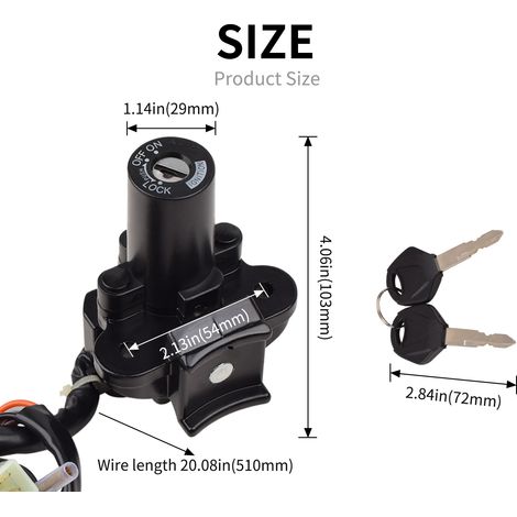 Motorcycle modification parts compatible with Kawasaki ZXR400 91-99, ZZR400, and ZZR600 93-06 ignition locks. (1/4)
