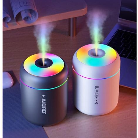 USB-Luftbefeuchter – Mini-Tischgerät – Mehrfarbige LED-Beleuchtung – 0,3 l – Leise (30 dB) (1/4)