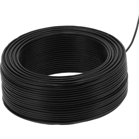 Câble électrique en cuivre isolé PVC, 19 conducteurs, BVR-1x2,5, 100 mètres, noir, 450 V CA (1/5)