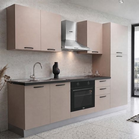 Cucina completa Asti255 cm Cashmere con Elettrodomestici e piano a induzione Industrie Valentini (1/5)