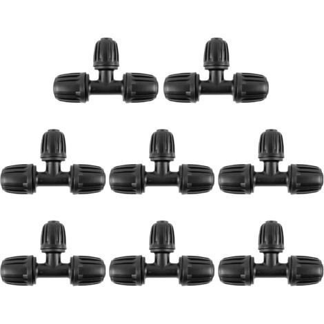 Ensemble de 8 raccords en t de 20 mm pour tubes de raccordement de 20 mm, raccords en t antichute (1/5)
