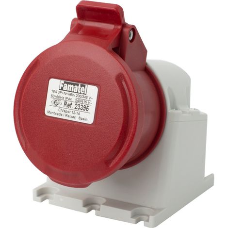 Enchufe fijo 16A 5P 400V rojo IP44 ECO SpeedPRO 23395\P01