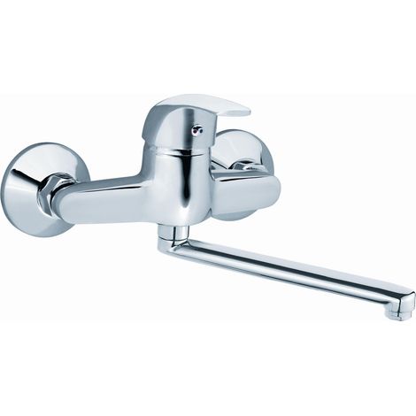 Rubinetto da cucina cromato con regolatore in ceramica