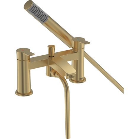 Bristan Appeal Bath Shower Mixer Tap Pillar Mounted - Brushed Brass (1/2)