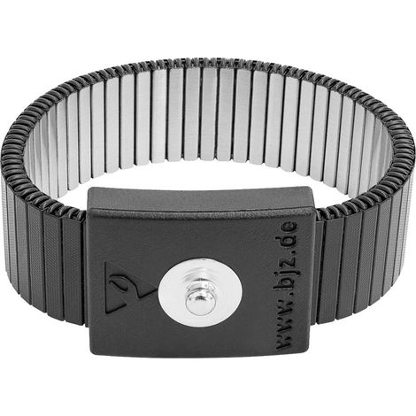 BJZ A-64106 Bracelet métallique ESD noir R052362