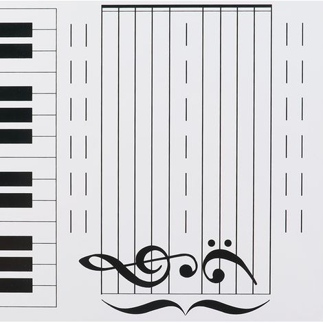 Tableau magnétique effaçable à sec pour la prise de notes, idéal pour les cours de musique, les professeurs de piano et de musique en salle de classe. Cadeau idéal pour l'enseignement de la musique. (1/5)