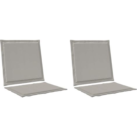 Cojines de Asiento y Respaldo 2 pcs Gris Claro 47 x 45 x 2 cm vidaXL