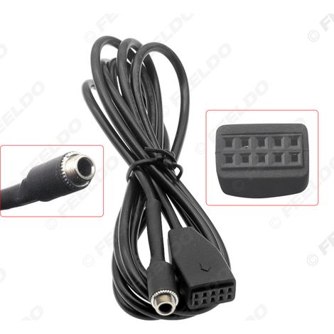 Câble d'entrée audio AUX 10 broches compatible avec les autoradios CD des BMW Série 3 E46