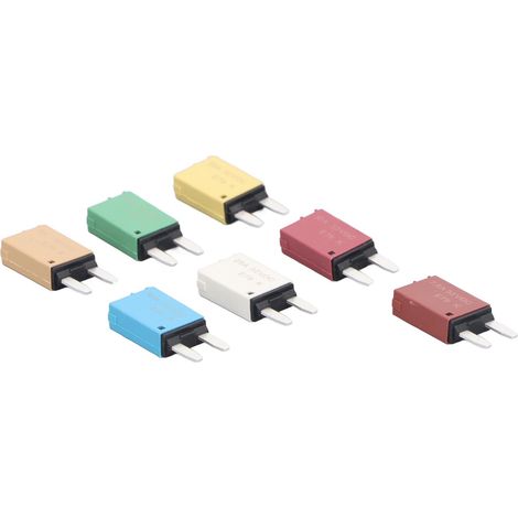 Disjoncteur à fusible de Type insertion, réinitialisation manuelle ATC ATO protecteur de lame 32VDC 5A 7.5A 10A 15A 20A 25A 30A 7 pièces