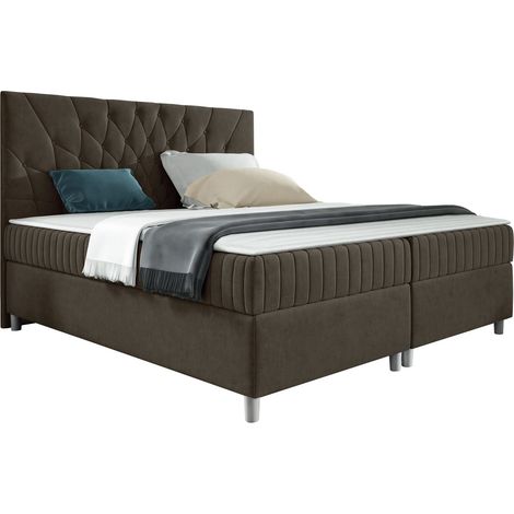 Lit boxspring Civitas, Manila 04, Continental, Double, 160x200, Tissu, Disponible, 165x212x120cm (1/5)