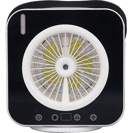 Ventilateur rafraîchisseur d'air 520 ml, 3 vitesses, chargement USB, lumières colorées, commande tactile, climatiseur portable pour chambre ou bureau (1/5)