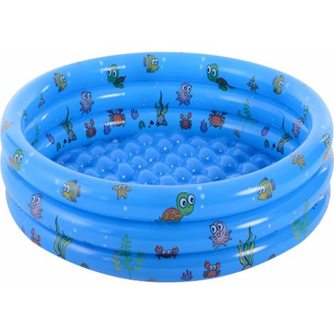 Piscine gonflable à 3 anneaux, pour les jeux d'eau en été, conçue pour les loisirs de plein air à la maison.-AquaForge (1/5)