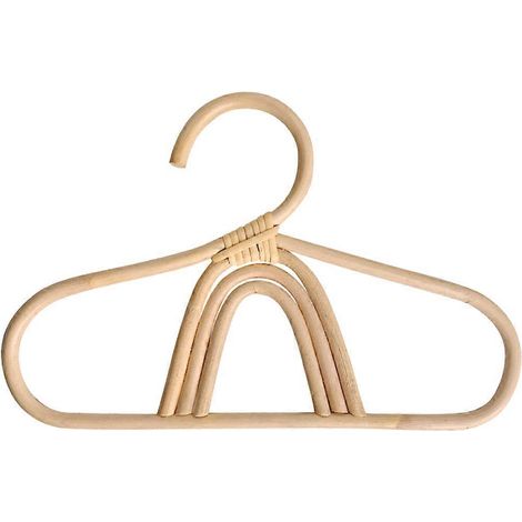 Cintre en rotin pour enfants, cintre en rotin pour vêtements de bébé, cintre pour chemises et robes.-32.00X20.00X1.00CM