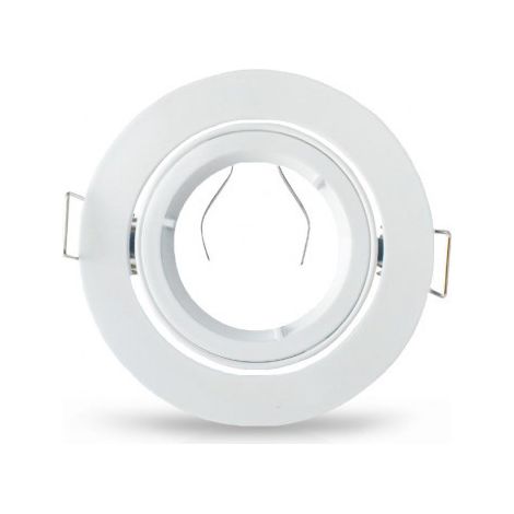 Supporto Spot LED Bianco Orientabile 45° IP20 Ø95mm - foratura Ø80mm