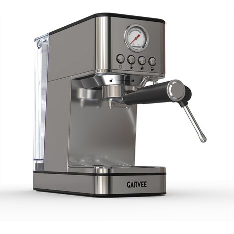 Machine café expresso inox 15&20 bar, 1200W, thermoblock, 1,7L, bac à tasses (1/5)