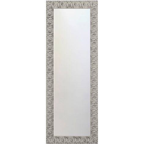 Specchio da parete con cornice in legno Yuma 40 - Silver