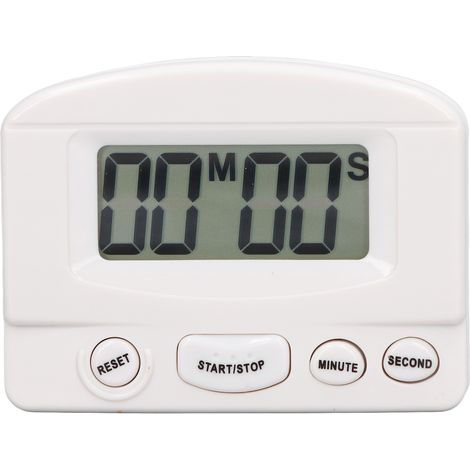 Minuteur de Cuisine Digital avec Compte à Rebours pour Gestion du Temps, Étude et Cuisson - Blanc (1/5)