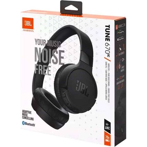 JBL Tune 670 NC Auriculares Inalámbrico y alámbrico Diadema Llamadas/Música USB Tipo C Bluetooth Negro