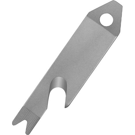 Mini pied-de-biche - Petit porte-clés, outil multifonction pour le transport quotidien, 4 en 1 en acier inoxydable (mini pied-de-biche gris) (1/4)