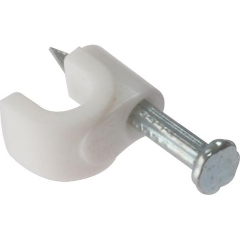 ForgeFix RCC56W Cable Clip Round White 5-6mm Box 100 FORRCC56W (1/3)