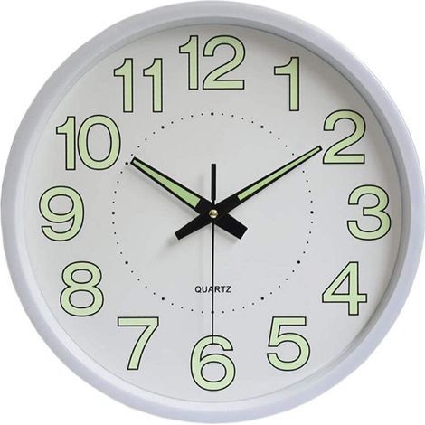 Horloge murale, 30 cm, silencieuse, sans tic-tac, fonctionne à piles (1/5)