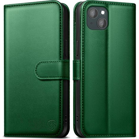 Handyhülle für iPhone 13 Brieftasche RFID Kartenfächer Standfunktion Schwarz (1/5)