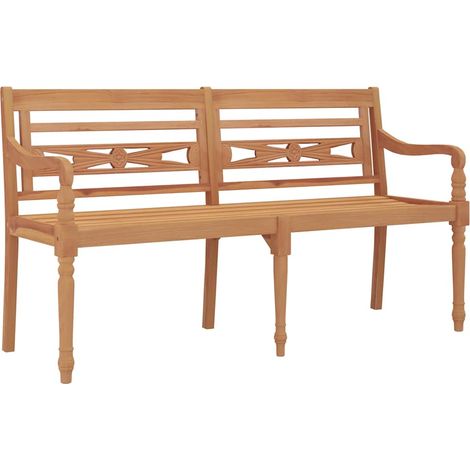 Maison Exclusive - Batavia-Sitzbank 150 cm Massivholz Teak (1/5)