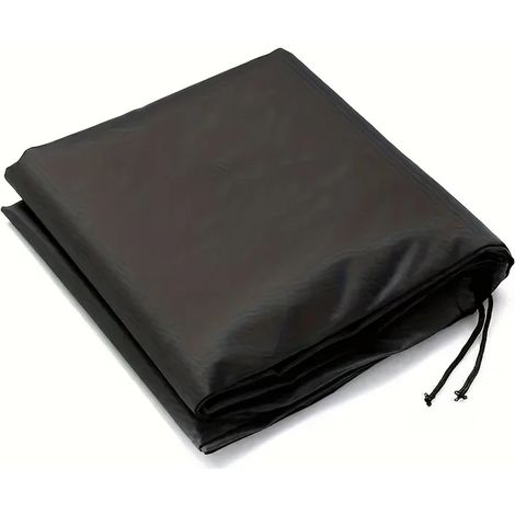 (Noir, 230x160x20cm) Couverture de piscine rectangulaire, adaptée aux piscines hors-sol rectangulaires à structure tubulaire. (1/5)