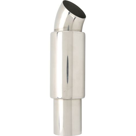 Tuyau de silencieux d'échappement auto 51mm entrée ronde acier inoxydable argenté universel remplacement (1/5)