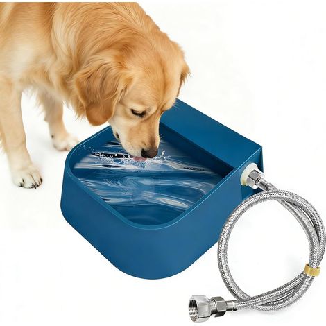Enjoying Dog Water Dispenser with 1.5 m Metal Water Pipe, Automatic Filling Water Bowl with Floating Valve, Automatic Water Bowl for Animals, Dogs, Cats, Chickens, Cattle (1/5)
