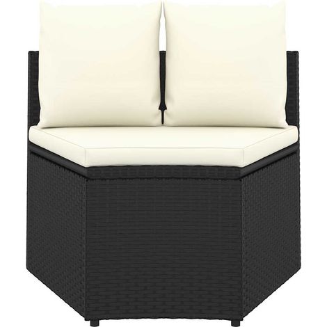 Maison Exclusive - 2-tlg. Garten-Sofagarnitur mit Auflagen Poly R